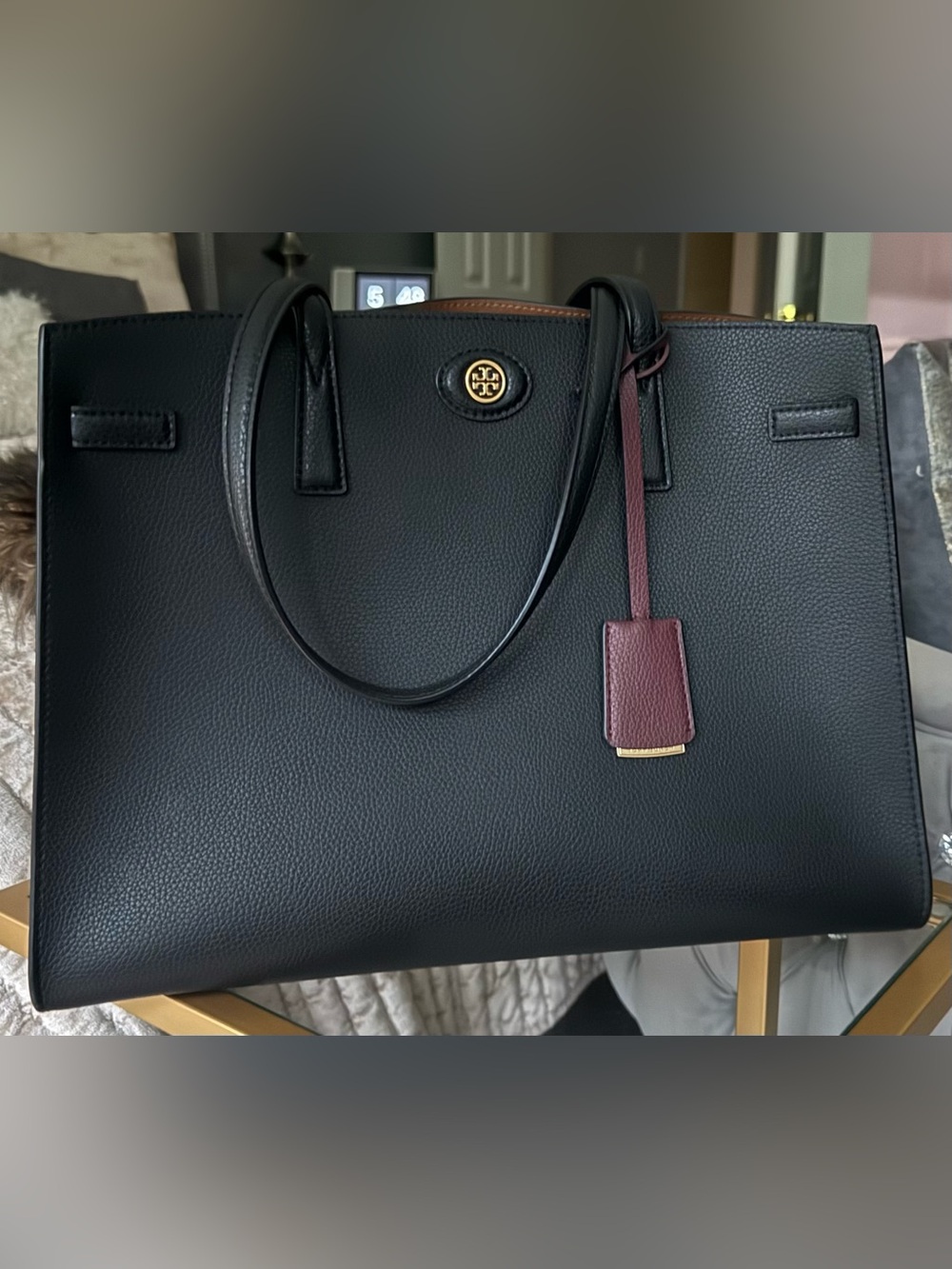 EUC TORY BURCH ROBINSON PEBBLED SATCHEL